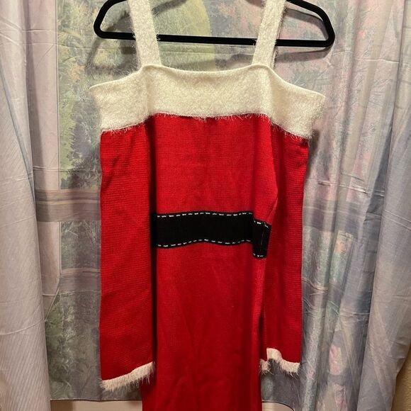 Xhilaration Woman’s Soft Sext Off The Shoulder Christmas Dress L - Picture 7 of 15